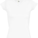 Sol's Moon Γυναικείο Διαφημιστικό T-shirt Κοντομάνικο σε Λευκό Χρώμα 11388-102